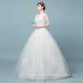 HQ171 African Women Frocks and Dresses Sexy V-neck Bridal Gown Lace Vestido De Novia flora fairy wedding gown dress